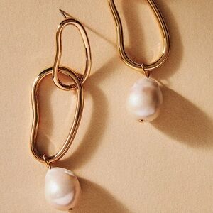 Ettika Mara Dangle Pearl Earrings